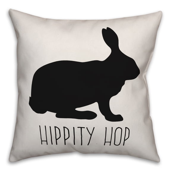 Creative Products Hippity Hop Silhouette 18x18 Spun Poly Pillow