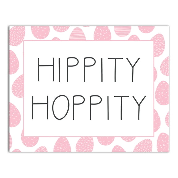 Creative Products Hippity Hoppity Easter Egg Pattern 11x14 Canvas Wall Art