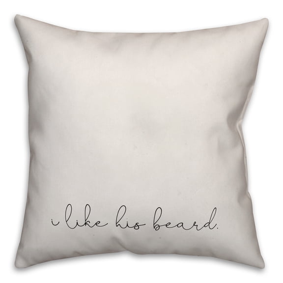 Creative Products His Beard Her Butt Reversible 18x18 Spun Poly Pillow