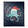 thumbnail image 1 of Creative Products Ho Ho Ho Octopus 50x60 Throw Blanket, 1 of 3