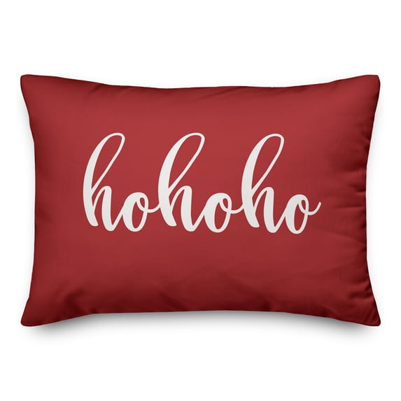 Creative Products Hohoho in Red 14x20 Spun Poly Pillow