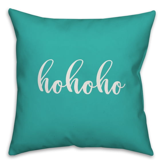 Creative Products Hohoho in Teal 18x18 Spun Poly Pillow