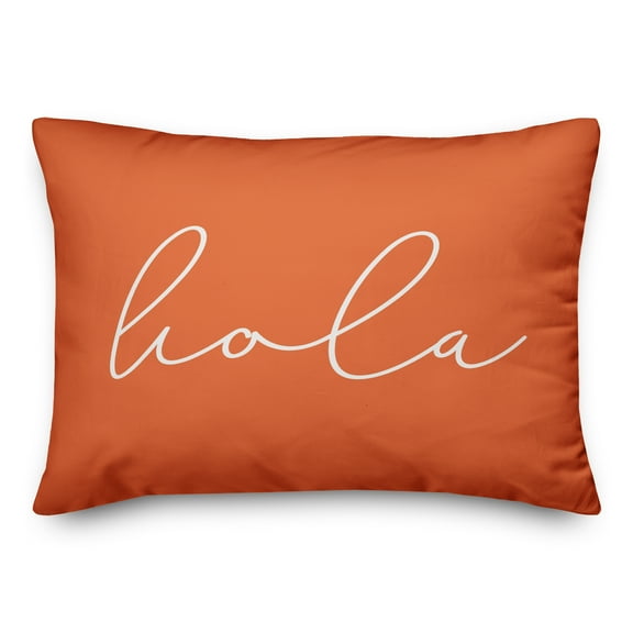 Creative Products Hola Thin Script Orange 14x20 Indoor / Outdoor Pillow