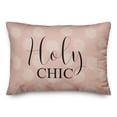 thumbnail image 1 of Creative Products Holy Chic Cream Polka Dots on Pink 20 x 14 Spun Poly Pillow, 1 of 3