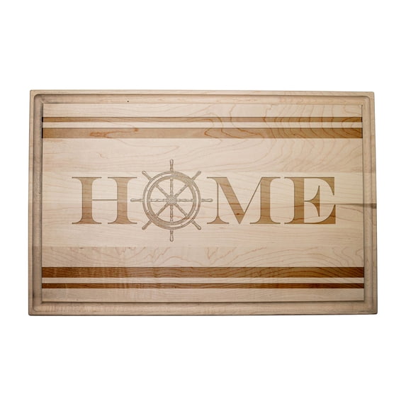 Creative Products Home Captain Wheel 17 x 11 Maple Cutting Board