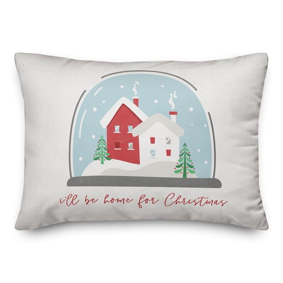 Creative Products Home Christmas Snowglobe 20 x 14 Spun Poly Pillow