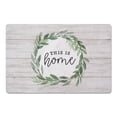 thumbnail image 1 of Creative Products Home Green Watercolor Wreath on Wood 27x18 Floor Mat, 1 of 1