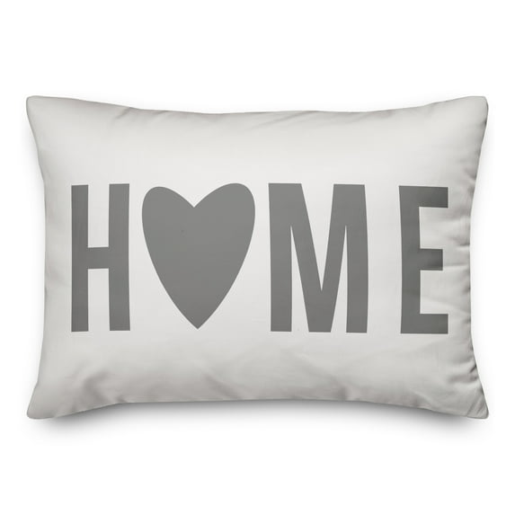 Creative Products Home Heart Grey 14x20 Spun Poly Pillow