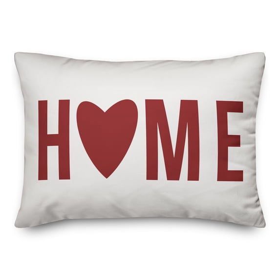 Creative Products Home Heart Red 14x20 Spun Poly Pillow