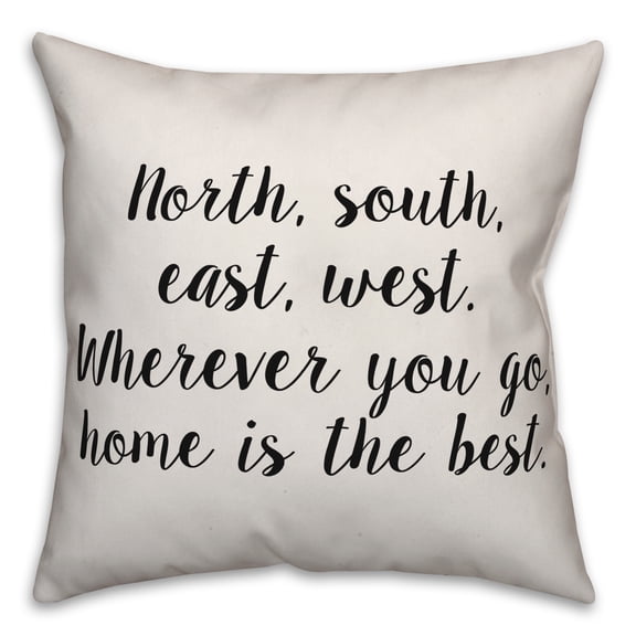 Creative Products Home Is Best 16x16 Spun Poly Pillow