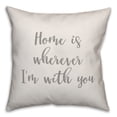 thumbnail image 1 of Creative Products Home Is Wherever I'm With You 16x16 Spun Poly Pillow, 1 of 2