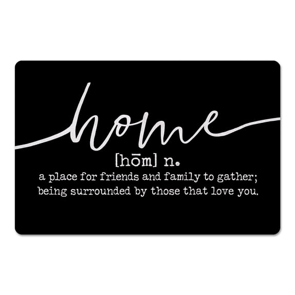 Creative Products Home Script Black 27x18 Floor Mat
