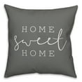 thumbnail image 1 of Creative Products Home Sweet Home Grey and White 16x16 Indoor / Outdoor Pillow, 1 of 2