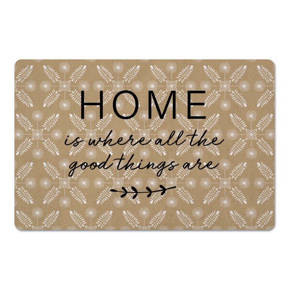 Creative Products Home is Where the Good Things Are Gold 18 x 27 Floor Mat