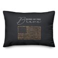 thumbnail image 1 of Creative Products Home of the Brave 20 x 14 Spun Poly Pillow, 1 of 3
