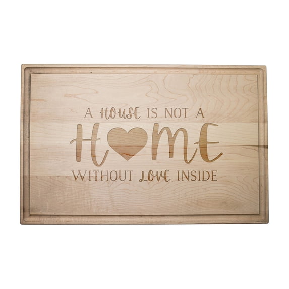 Creative Products Home with Love Inside 17 x 11 Maple Cutting Board