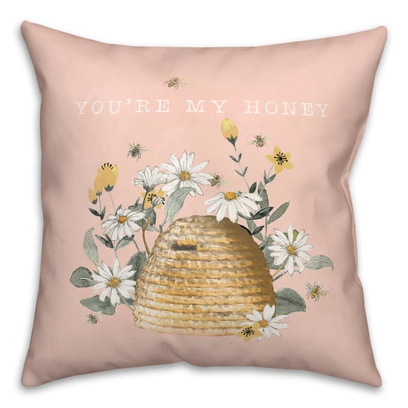 Creative Products Honey Bee Hive 18x18 Indoor / Outdoor Pillow