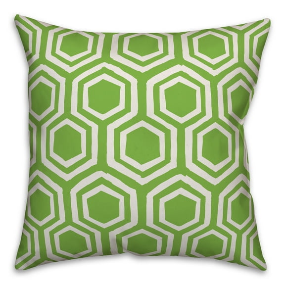 Creative Products Honeycomb Lime 16x16 Indoor / Outdoor Pillow
