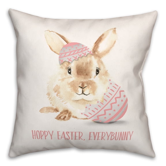 Creative Products Hoppy Easter 16 x 16 Spun Poly Pillow