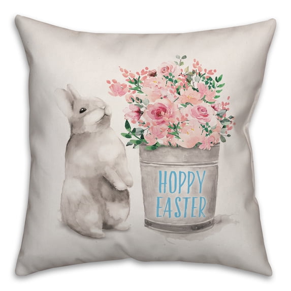 Creative Products Hoppy Easter Bunny Bucket 18x18 Spun Poly Pillow