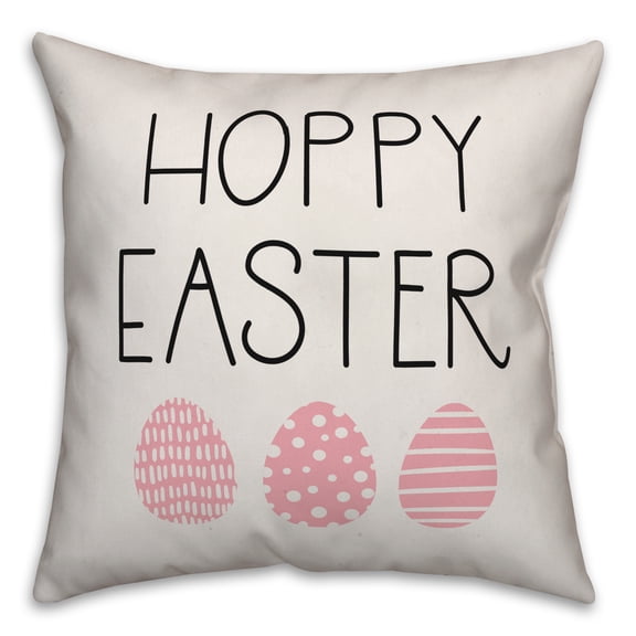 Creative Products Hoppy Easter Pink Eggs 16x16 Spun Poly Pillow