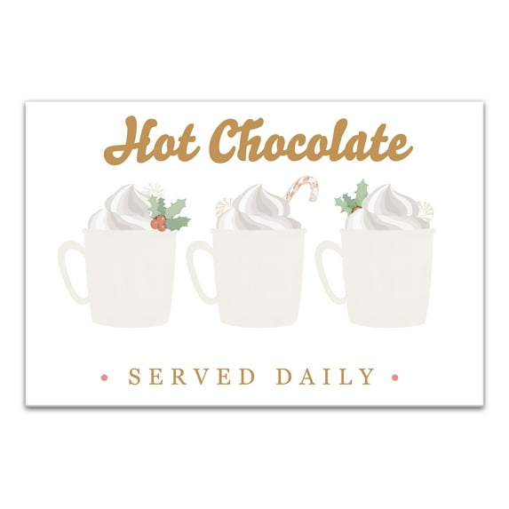 Creative Products Hot Chocolate Served Daily 30 x 20 Canvas Wall Art