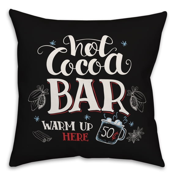 Creative Products Hot Cocoa Bar 18x18 Spun Poly Pillow