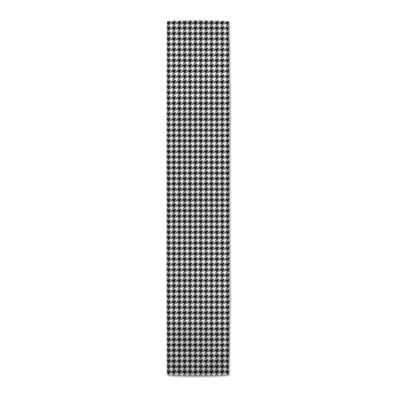 Creative Products Houndstooth Black 16x72 Poly Twill Table Runner