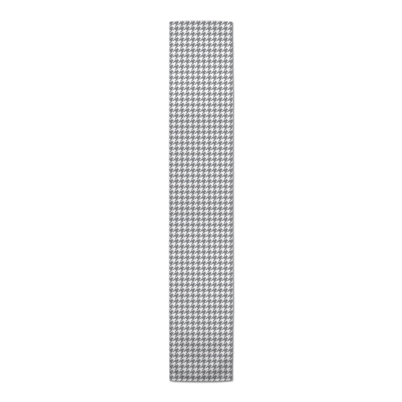 Creative Products Houndstooth Gray 16x72 Poly Twill Table Runner