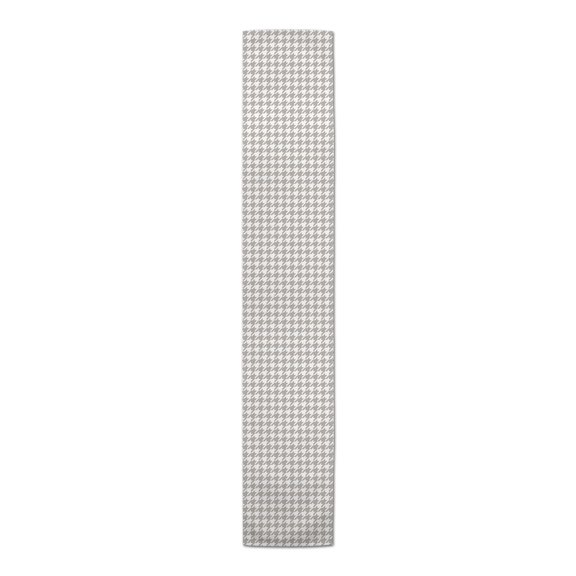 Creative Products Houndstooth Khaki 16x72 Poly Twill Table Runner