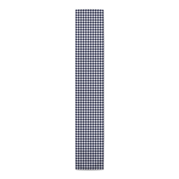 Creative Products Houndstooth Navy Blue 16x90 Poly Twill Table Runner