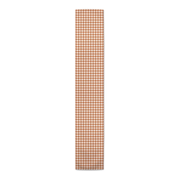 Creative Products Houndstooth Orange 16x90 Poly Twill Table Runner