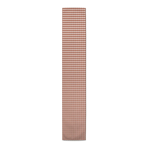 Creative Products Houndstooth Rust 16x72 Poly Twill Table Runner
