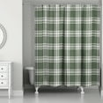 thumbnail image 1 of Creative Products Hunter Green Plaid 71x74 Shower Curtain, 1 of 2