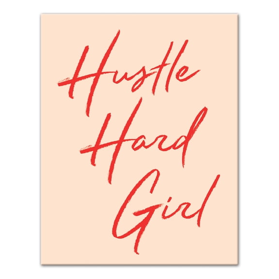 Creative Products Hustle Hard Girl 11x14 Canvas Wall Art