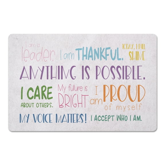 Creative Products I Am Words 18 x 27 Floor Mat
