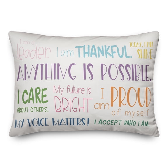 Creative Products I Am Words 20 x 14 Spun Poly Pillow