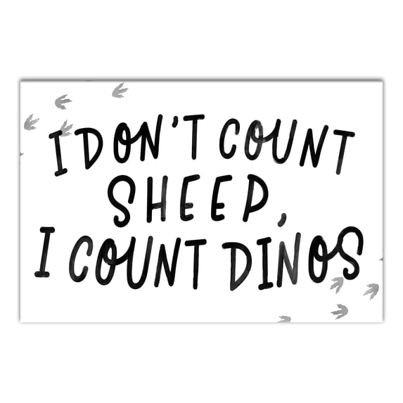 Creative Products I Don't Count Sheep I Count Dinos 12x18 Canvas Wall Art