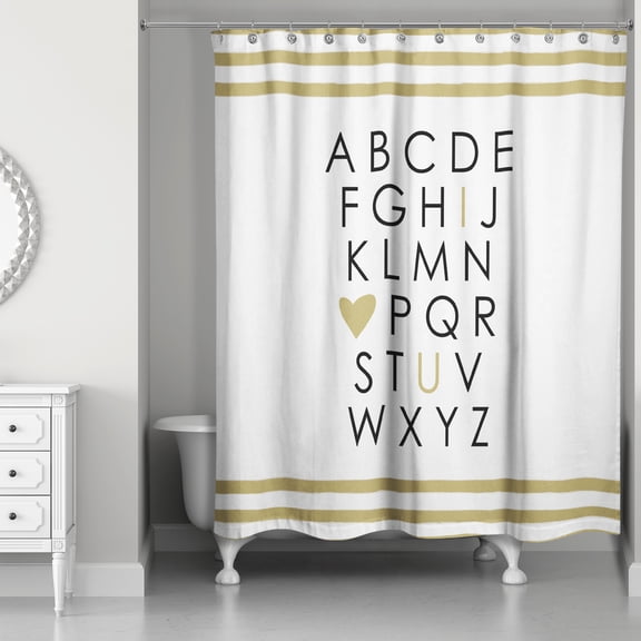 Creative Products I Heart U 71x74 Shower Curtain