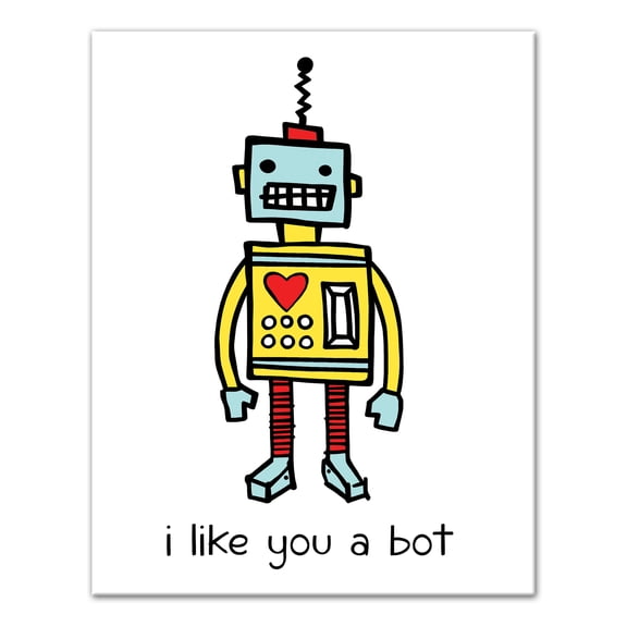 Creative Products I Like You a Bot 11 x 14 Canvas Wall Art