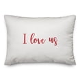 thumbnail image 1 of Creative Products I Love Us in Red on White 14x20 Spun Poly Pillow, 1 of 1