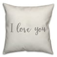 thumbnail image 1 of Creative Products I Love You 16x16 Spun Poly Pillow, 1 of 2