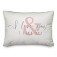 thumbnail image 1 of Creative Products I Love You & I Like You Pink 14x20 Spun Poly Pillow, 1 of 3
