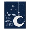 thumbnail image 1 of Creative Products I Love You To The Moon And Back 11x14 Canvas Wall Art, 1 of 5