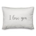 thumbnail image 1 of Creative Products I Love You in Gray on White 14x20 Spun Poly Pillow, 1 of 1