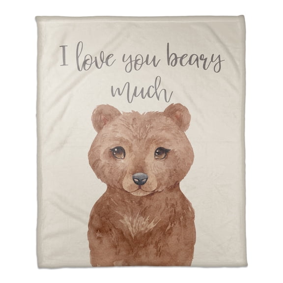 Creative Products I Love Your Beary Much 50 x 60 Coral Fleece Blanket