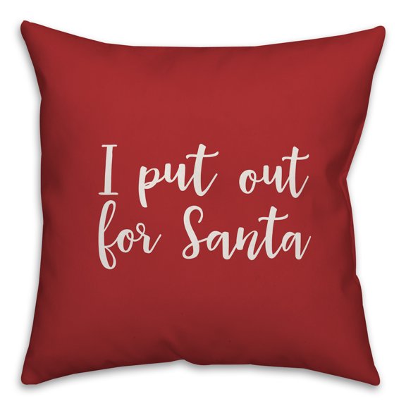 Creative Products I Put Out For Santa in Red 18x18 Spun Poly Pillow