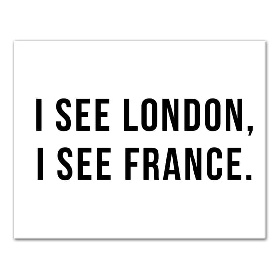 Creative Products I See London, I See France 11x14 Canvas Wall Art