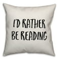 thumbnail image 1 of Creative Products IÃ¢â‚¬â„¢d Rather Be Reading 16x16 Spun Poly Pillow, 1 of 2