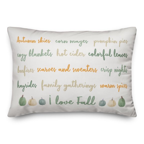 Creative Products I love fall 14x20 Spun Poly Pillow